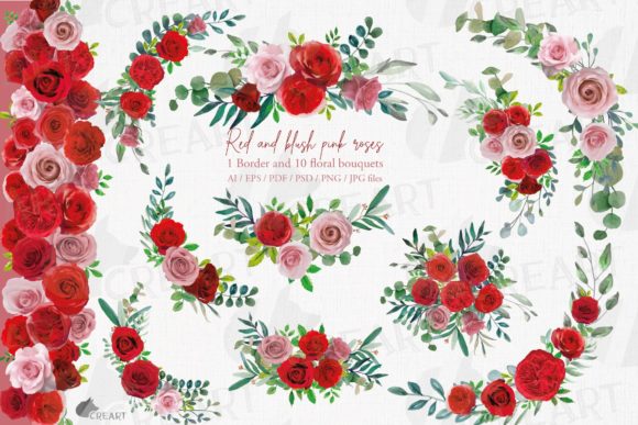 Blush Pink and Red Roses: Versatile Floral Designs