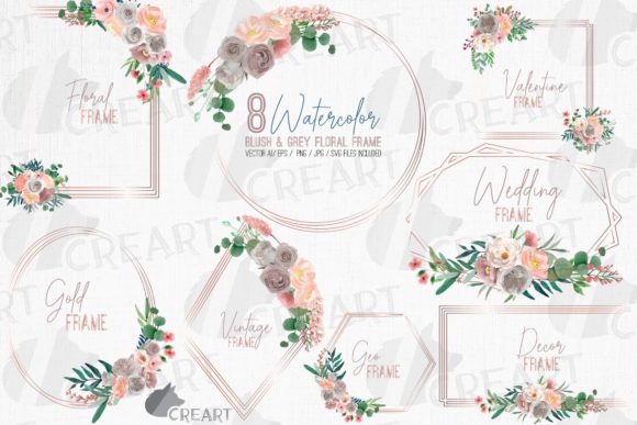 Elevate Designs with Blush Grey Flowers