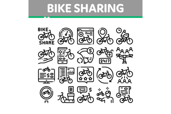 Elevate Your Brand with Bike Sharing Icons