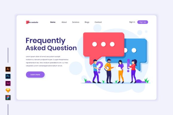 Elevate Your UI with FAQ Concept Flat Illustrations