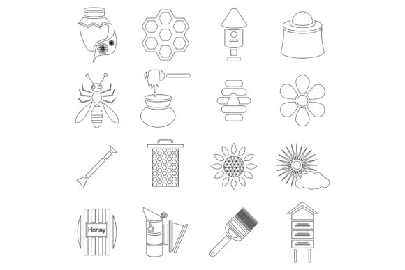 Enhancing Digital Interfaces with the Apiary Icons Set Outline Style