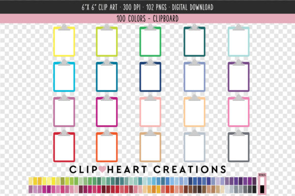 Evaluating the Clipboard Clip Art - 100 Colors Collection for Creative Projects