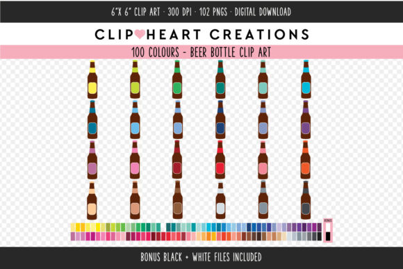 Strategic Visual Assets: Leveraging Brown Beer Bottle Clip Art in 100 Colors for Brand Consistency