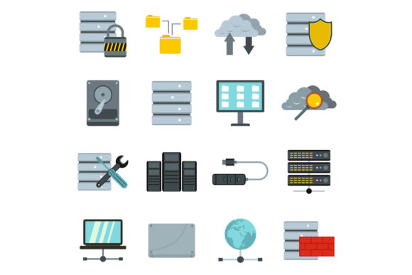 Streamlining Digital Design with the Flat Style Database Icons Set