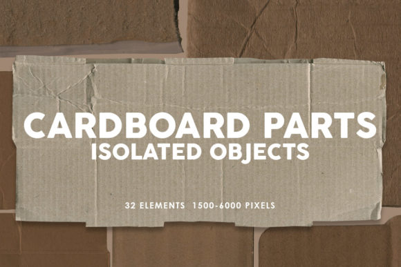 Unlocking Creative Potential with 32 Clean Cardboard Parts for Digital and Print Design