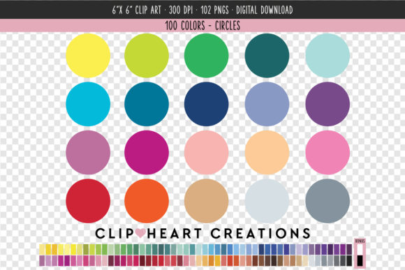 Unlocking Creative Potential with Circle Clip Art - 100 Colors