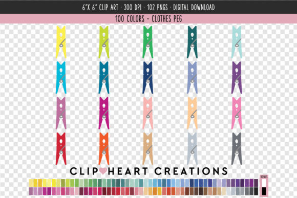 Unlocking Creativity with Clothes Peg Clip Art: A 100-Color Palette for Every Project