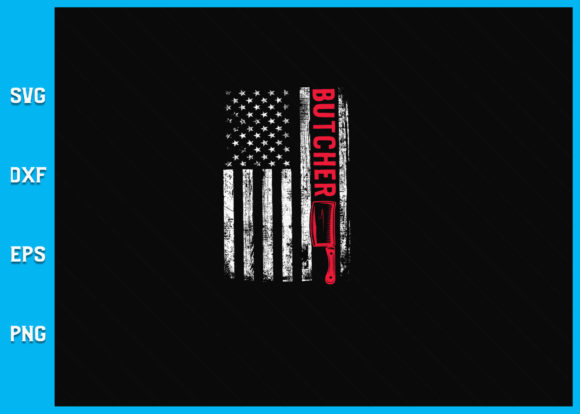 Vintage American Butcher Gift USA Flag Design Guide